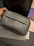 Men's Casual Simple Crossbody Bag - Black - 2