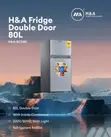 Tabletop Fridge Double Door 80L - 1