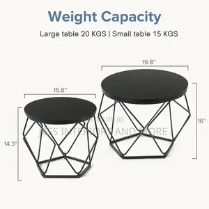 Coffee Table Set of 2, Nesting Side Tables