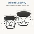 Coffee Table Set of 2, Nesting Side Tables - 1