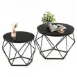 Coffee Table Set of 2, Nesting Side Tables - 2