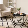 Coffee Table Set of 2, Nesting Side Tables - 3