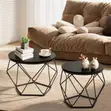 Coffee Table Set of 2, Nesting Side Tables - 4