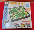 4-in-1 Board Game Set: Ludo, Chess, Checkers, Snakes & Ladders - 1