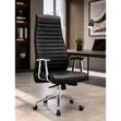 High-Back Leather Office Chair - 2