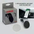L-103 Magnetic Air Vent Car Phone Mount (Silver) - 1