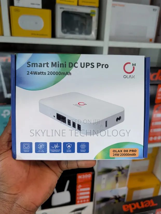 Olax Smart Mini UPS D8 Pro for Fiber, Routers, Phones, CCTV - 1