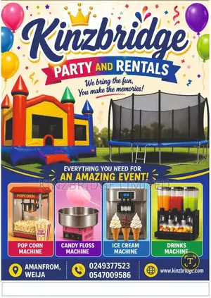 Bouncing Castles, Trampoline, Popcorn, Candy Floss & Ice Cream Machine Rental