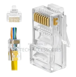 RJ45 Passthrough Cat6 Crystal Heads (100pcs)
