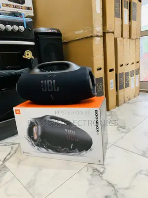 New JBL Boombox 4 Portable Bluetooth Speaker, Waterproof - Black