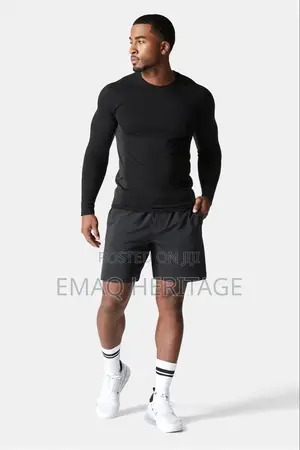 Nike Long Sleeve Compression Top & Running Shorts Set