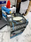 New Ferre 60x60cm 4-Burner Gas Cooker with Grill & Oven (Gray) - 2