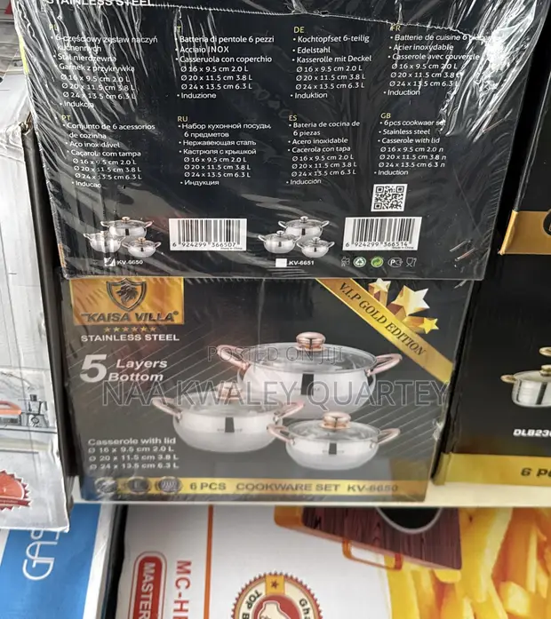 Kaiser Villa 6pcs Stainless Steel Cookware Set - 1