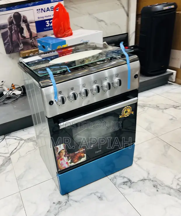 Ferre 60x60cm 4 Gas Burner Cooker with Grill & Oven - 1