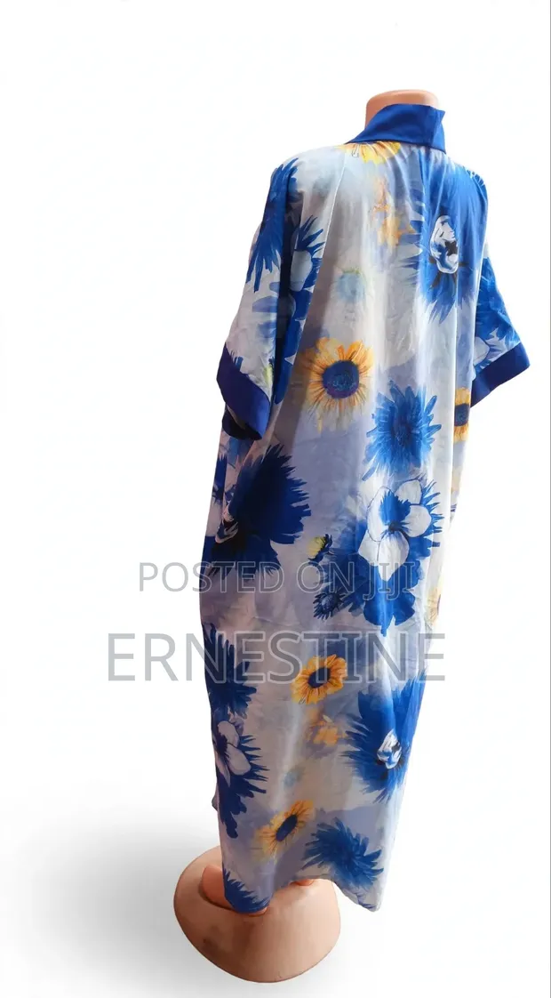 Blue Sunflower Bubu Kaftan - Free Size - 1