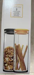 2L Glass Storage Jars with Airtight Lids - 2