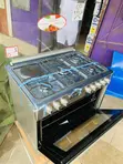 4-Burner Gas Electric Oven with Rotisserie - 60/90cm Silver - 1