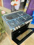 4-Burner Gas Electric Oven with Rotisserie - 60/90cm Silver - 2