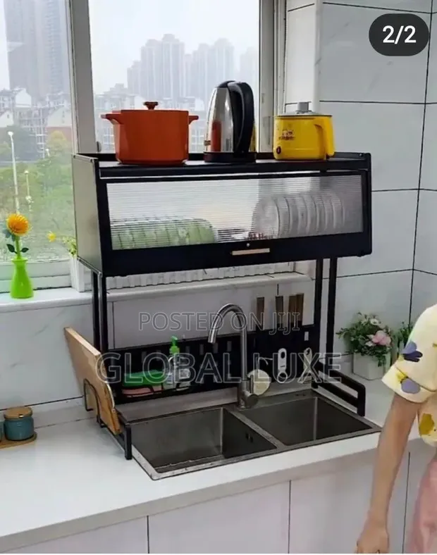 Single Door Over-the-Sink Dish Rack - 1