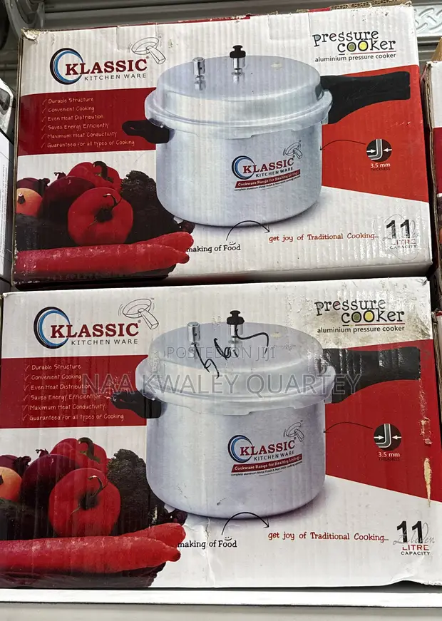 11L Klassic Kitchenware Aluminium Pressure Cooker - 1