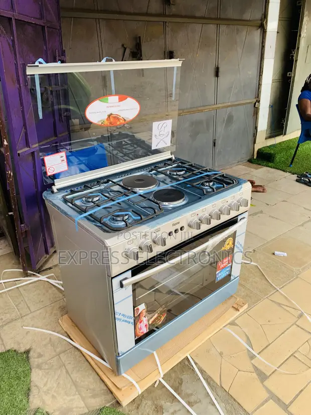 Brand New 4-Burner Gas Electric Cooker with Oven & Grill - 1