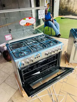 Ferre 60x90cm 4-Burner Gas Cooker with Rotisserie Oven (Gray)