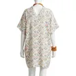 Short Kimono Bubu Dress - V-Neck Floral Cotton - 1