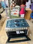 Ferre 60x90cm 4 Gas + 2 Electric Cooker with Glass Lid, Gray - 2