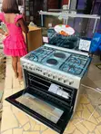 Ferre 60x90cm 2 Electric + 4 Gas Cooker with Glass Lid (Gray) - 1