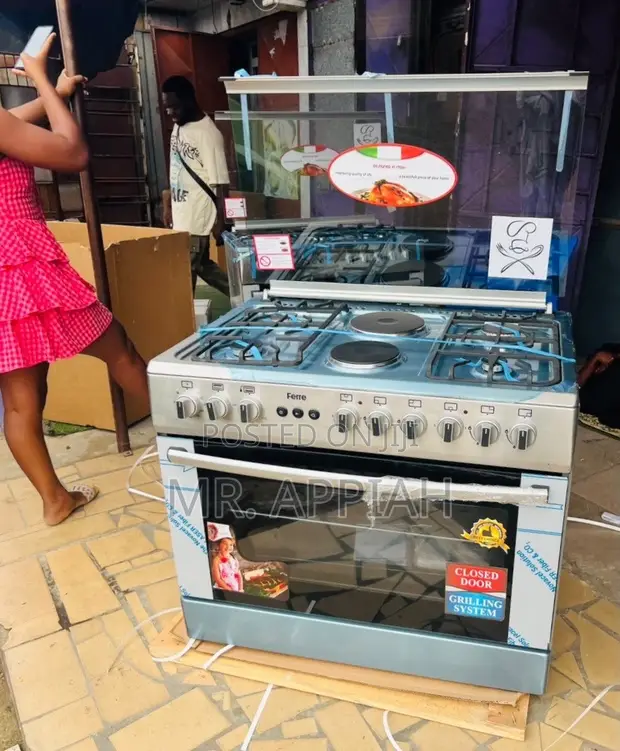 Ferre 60x90cm 4 Gas + 2 Electric Cooker (Stainless Steel) - 1