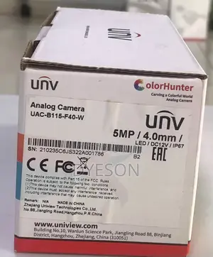 Uniview UAC-B115-F40-W 5MP ColourHunter HD Turret Camera