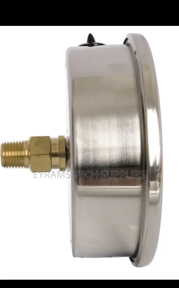 4" Oil Filled Pressure Gauge, SS Case, 1/4" NPT, Center Back Mount - 1