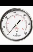 4" Oil Filled Pressure Gauge, SS Case, 1/4" NPT, Center Back Mount - 2