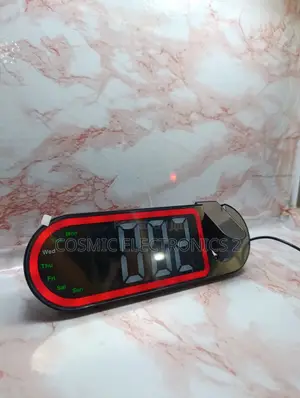 Premium LED Projector Alarm Clock - Black