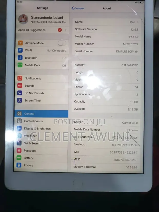 Apple iPad Air 16GB White - 1