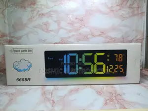 17" Premium RGB Digital Wall Clock with Remote & Night Light