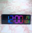17" Premium RGB Digital Wall Clock with Remote & Night Light - 4
