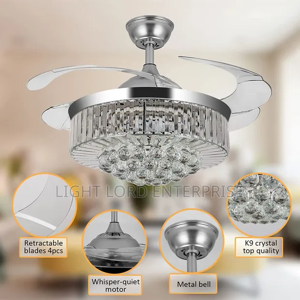 Fresh Air Circulation Chandelier Fan Light - 1