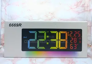 16" Premium Digital Wall-Mounted LCD Clock with Night Light