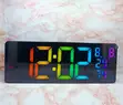 16" Premium Digital Wall-Mounted LCD Clock with Night Light - 2