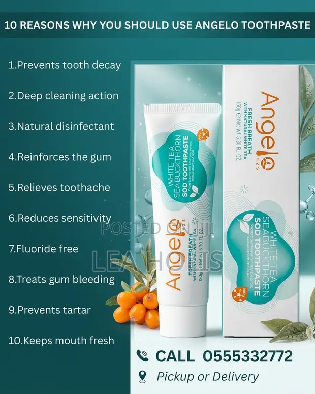 Natural Fluoride-Free Toothpaste - Sea Buckthorn & White Tea (150g) - 1