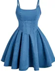 Jeans Dress - Blue - 2