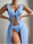 Ladies Sexy See-Through Mesh Lace Lingerie Dress - 2