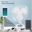 Rechargeable Solar Fan - Portable with Solar Charging - 3