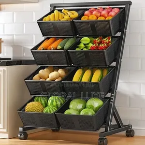 4 Tier Storage Rack - Multi-Purpose Organizer Shelf