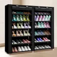 Double Door Shoe Organizer - Spacious Shoe Storage Cabinet - 2