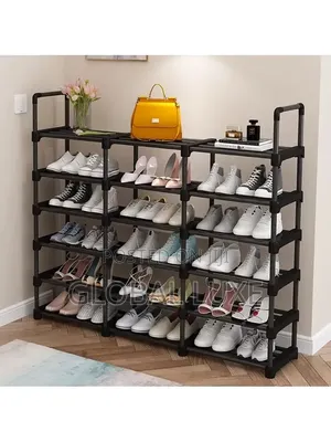 Metallic Shoe Organizer - Multi-Tier Metal Shoe Rack