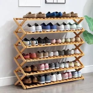 Wooden Folding Shoe Rack