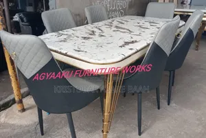 Quality Marble Top 6-Seater Dining Set