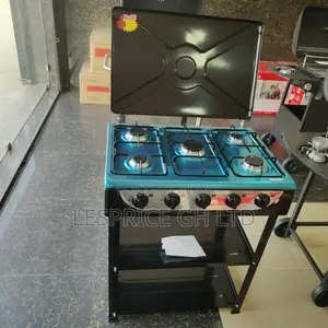 Decakila 5 Burner Gas Stove with Shelf